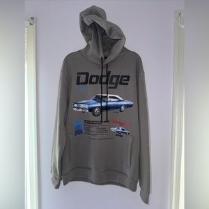 Dodge Reason Men’s Hoodie | M | Grey with ‘68 Blue Coronet print | NWT